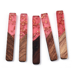 Большие подвески из прозрачной смолы и орехового дерева&nbsp;RESI-TAC0017-03A