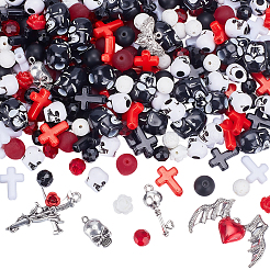DIY-Sets zur Herstellung von Stretch-Armbändern im Gothic-Stil&nbsp;DIY-SC0033-37
