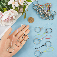 64 шт. 8-цветный нейлоновый шнур с оболочкой из цинкового сплава для мобильных ремней&nbsp;FIND-GF0006-51