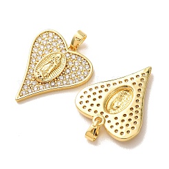 Pendenti in zirconi cubici trasparenti in micro pavè di ottone&nbsp;CU-CBA9AB3-38G