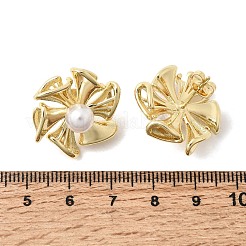 Boucles d'oreilles en laiton pour femmes&nbsp;EJEW-F422-01A-G