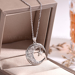 Латунные полые подвески в виде звезды и луны для женщин&nbsp;WZ4876