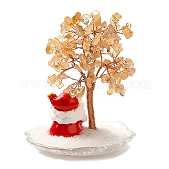 Decorazioni natalizie per alberi in scaglie di quarzo giallo naturale&nbsp;DJEW-K028-02C