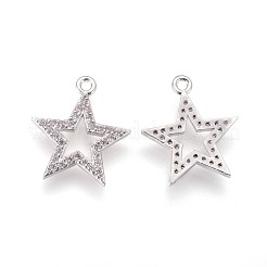 Латунные микро проложить кубического циркония подвески&nbsp;KK-F809-09P