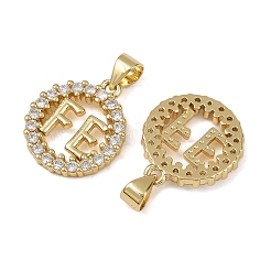 Латунные микро проложить кубического циркония подвески&nbsp;KK-I358-062G-B