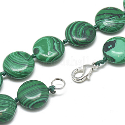 Collane di perline malachite sintetici&nbsp;NJEW-S397-05