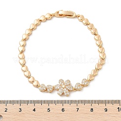 Messing Micro Pave Zirkonia Gliederkette Armbänder&nbsp;KK-R217-48G