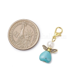 Синтетические бирюзовые подвески&nbsp;HJEW-JM04017-01