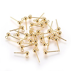 Ohrstecker-BeZubehör aus 304 Edelstahl mit Kugeln&nbsp;LS-STAS-P227-17G