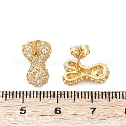 Ottone micro spianare orecchini zirconi&nbsp;EJEW-Z091-04G-Y