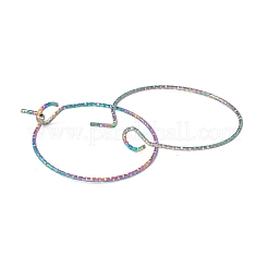 Orecchini a cerchio in acciaio inossidabile chirurgico 316 placcati ioni color arcobaleno (ip)&nbsp;STAS-D183-02M-01