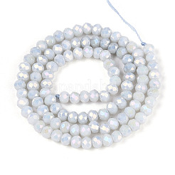 Антикоррозийные гальванические стеклянные бусины рондель&nbsp;EGLA-T021-4mm-17-01