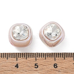 Perline di acrilico dipinte a forno e strass&nbsp;RB-CBA19D7-04A