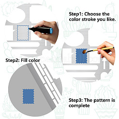 Трафареты для резки металла из нержавеющей стали&nbsp;DIY-WH0289-091