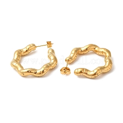 Ионное покрытие (ip) 304 нержавеющая сталь кольцо-гвоздик серьга&nbsp;EJEW-K244-37G