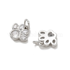 Latón con circonitas cúbicas transparentes y colgantes de vidrio.&nbsp;CU-CBA6E4E-12P