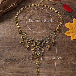 Colliers pendentifs gothiques d'Halloween en alliage de zinc&nbsp;QF2193-5
