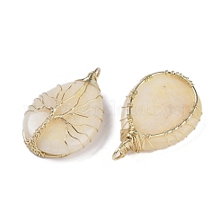 Natürliche weiße jade gefärbt große anhänger&nbsp;KK-F868-30G-02