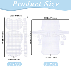 6 pz 2 stili fogli di tela PE&nbsp;DIY-CY0004-01