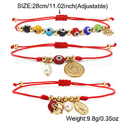 3 браслет с подвеской в виде Девы Марии из латуни и нержавеющей стали 304&nbsp;BA3044-1