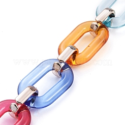 Chaînes de câble acryliques transparentes faites à la main&nbsp;AJEW-JB00638
