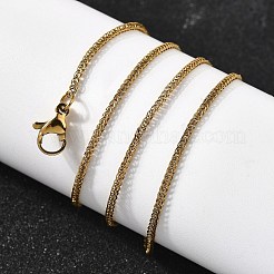 1.5 мм цепочка из нержавеющей стали 304 пшеничного цвета для мужчин&nbsp;STAS-V011-03B-G