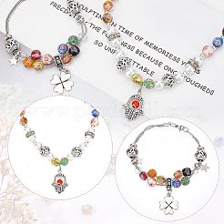 80 pz 8 colori fatti a mano in oro sabbia perline lampwork&nbsp;LAMP-OC0001-56