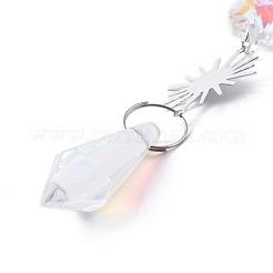 Ab цветное покрытие хрустальная пуля большие подвесные украшения&nbsp;LS-HJEW-G019-03C