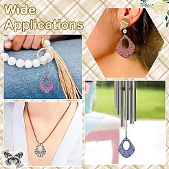 40 шт. подвески из липы с принтом в двух стилях&nbsp;WOOD-CJ0002-48