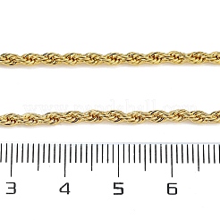 Стойка гальванизированная латунная веревка цепи ожерелья для женщин&nbsp;NJEW-A035-02G