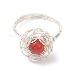 4 шт. 4 стильных кольца с драгоценными камнями&nbsp;RJEW-TA00235-02