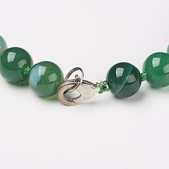 Натуральные окрашенные агатовые бусины ожерелья&nbsp;NJEW-F139-8mm-17