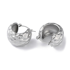 Толстые серьги-кольца из нержавеющей стали марки 304&nbsp;STAS-Z052-12P