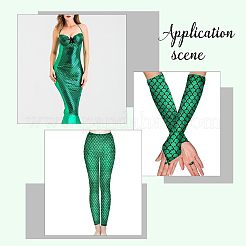 Funkelnder Spandex-Meerjungfrau-bedruckter Fischschuppenstoff mit Hologramm&nbsp;AJEW-WH0118-07B