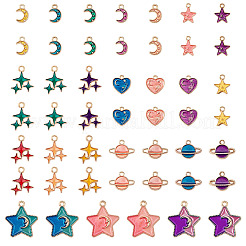48pcs 24 styles de pendentifs en émail en alliage&nbsp;ENAM-TA0003-16