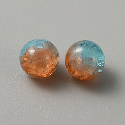 Perle di vetro crackle&nbsp;GLAA-WH0039-17D