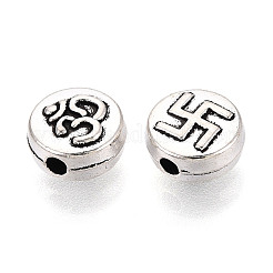 Сплавочные овальные бусины тибетского стиля &nbsp;PALLOY-T093-37AS