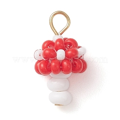 Подвески в виде грибов из бисера&nbsp;PALLOY-MZ01205