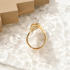 Овальные открытые манжеты из нержавеющей стали 304 для женщин&nbsp;RJEW-Q007-01G