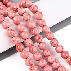 Окрашенные синтетические нити окаменелых бусин&nbsp;G-T139-8mm-66D