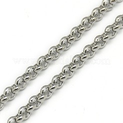 Устойчивые к потускнению модные унисекс 201 нержавеющая сталь крест цепочка роло ожерелья&nbsp;NJEW-L043B-09P