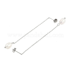 Filo dell'orecchio con perline di perle naturali&nbsp;EJEW-P219-16P