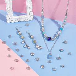 300 шт. 2-х стильные 5-лепестковые колпачки для бусин из нержавеющей стали 304&nbsp;STAS-UN0042-43