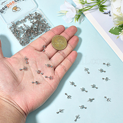 100 шт. круглые серьги-гвоздики из нержавеющей стали 304&nbsp;EJEW-BBC0002-05C-P