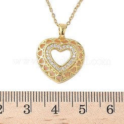 Ожерелья с полыми подвесками из латунных кристаллов и страз&nbsp;LS-NJEW-P331-01D-G