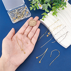 24 шт. 4 подвески-кисточки из латунной цепочки-елочки&nbsp;KK-PH0004-92