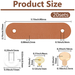 20 boucle en cuir PU&nbsp;DIY-CY0003-87D