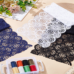 3 шт. двухцветная эластичная кружевная отделка из полиэстера&nbsp;OCOR-LP0001-06