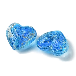 Perline luminose fatte a mano con sabbia dorata&nbsp;FOIL-B001-01B