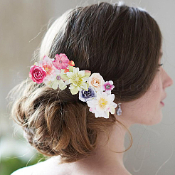 200шт 4 стиля тканевый искусственный цветок&nbsp;AJEW-SP0003-69